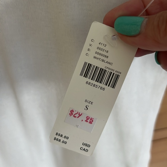 NWT Maeve size small, white cotton top - Picture 3 of 4